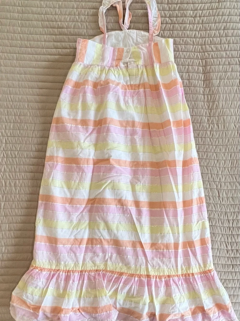 Janie and Jack Pastel Stripe Sundress - Pink, Peach & Yellow